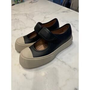 MARNI BLACK NAPPA LEATHER MARY JANE LEATHER SNEAKER EUR 40/US 8.5